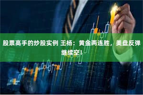 股票高手的炒股实例 王杨：黄金两连胜，美盘反弹继续空！