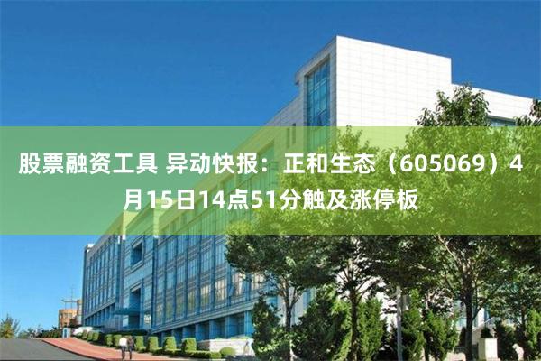 股票融资工具 异动快报：正和生态（605069）4月15日14点51分触及涨停板