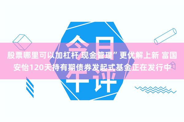 股票哪里可以加杠杆 现金管理”更优解上新 富国安怡120天持有期债券发起式基金正在发行中