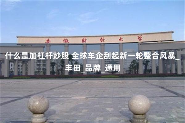 什么是加杠杆炒股 全球车企刮起新一轮整合风暴_丰田_品牌_通用